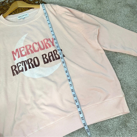WildFox Couture Retro Babe Roadtrip Sweatshirt Oversized Pink Salt Barbie Size M - Picture 12 of 14